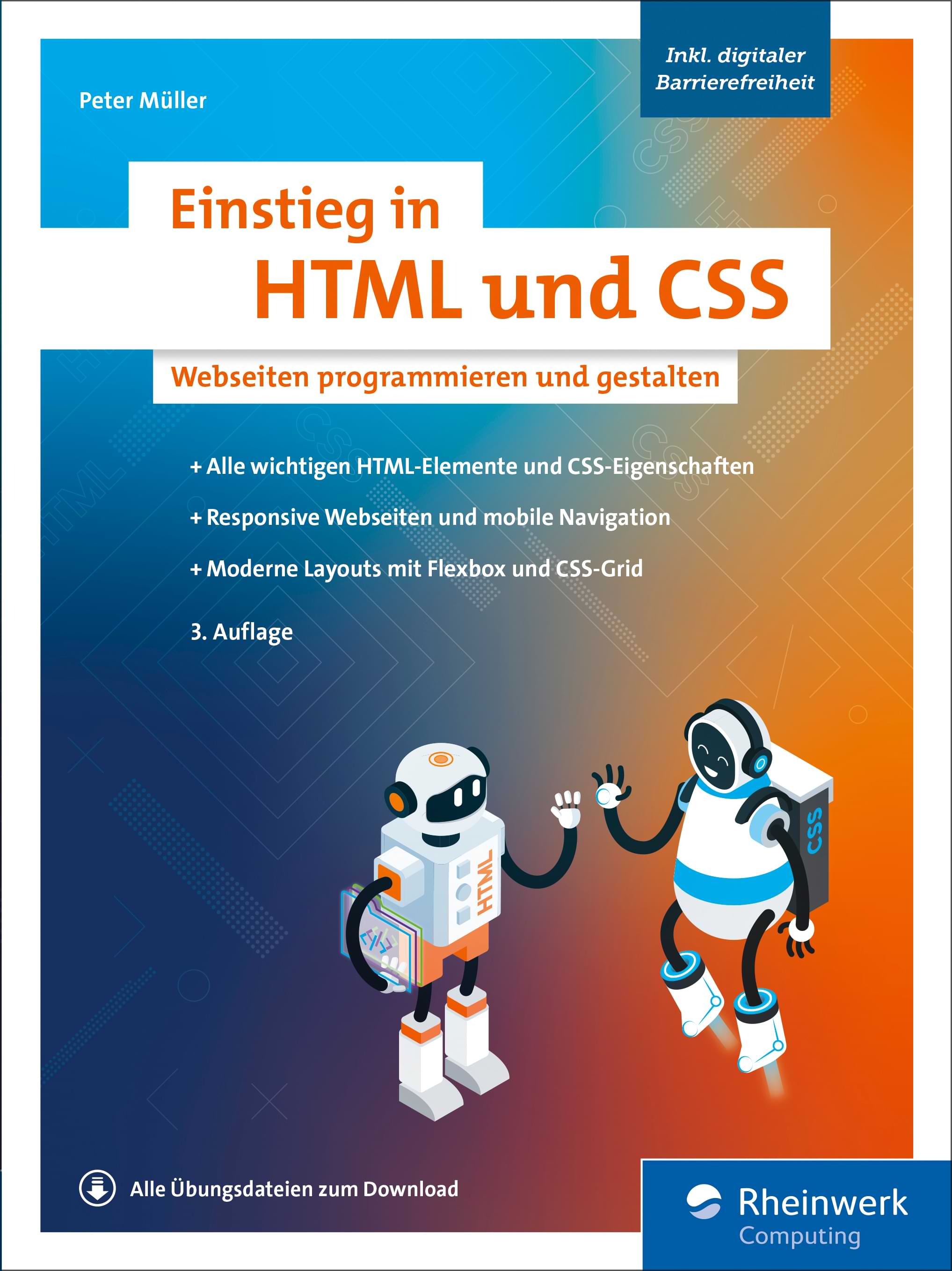 Cover des Buches Einstieg in HTML und CSS von Peter Müller